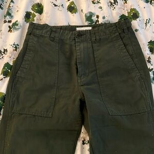 Alex Mill “Neil” pants, olive green, size 4